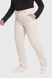 Pantalón Mujer Con Bolsillos Arena