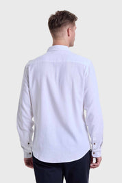 Camisa Hombre Lino Blanco