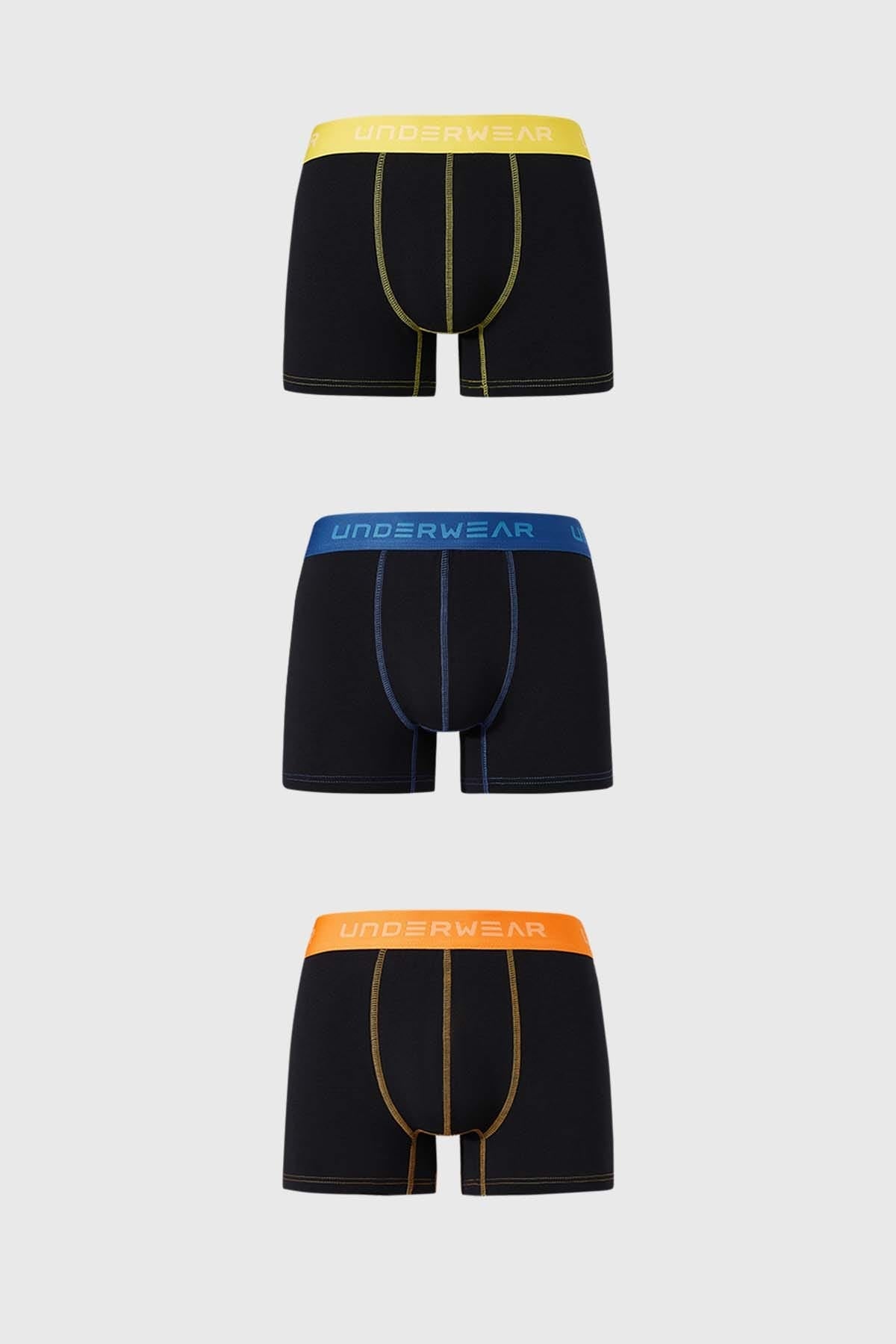 Boxer Hombre Tripack Corto Negro