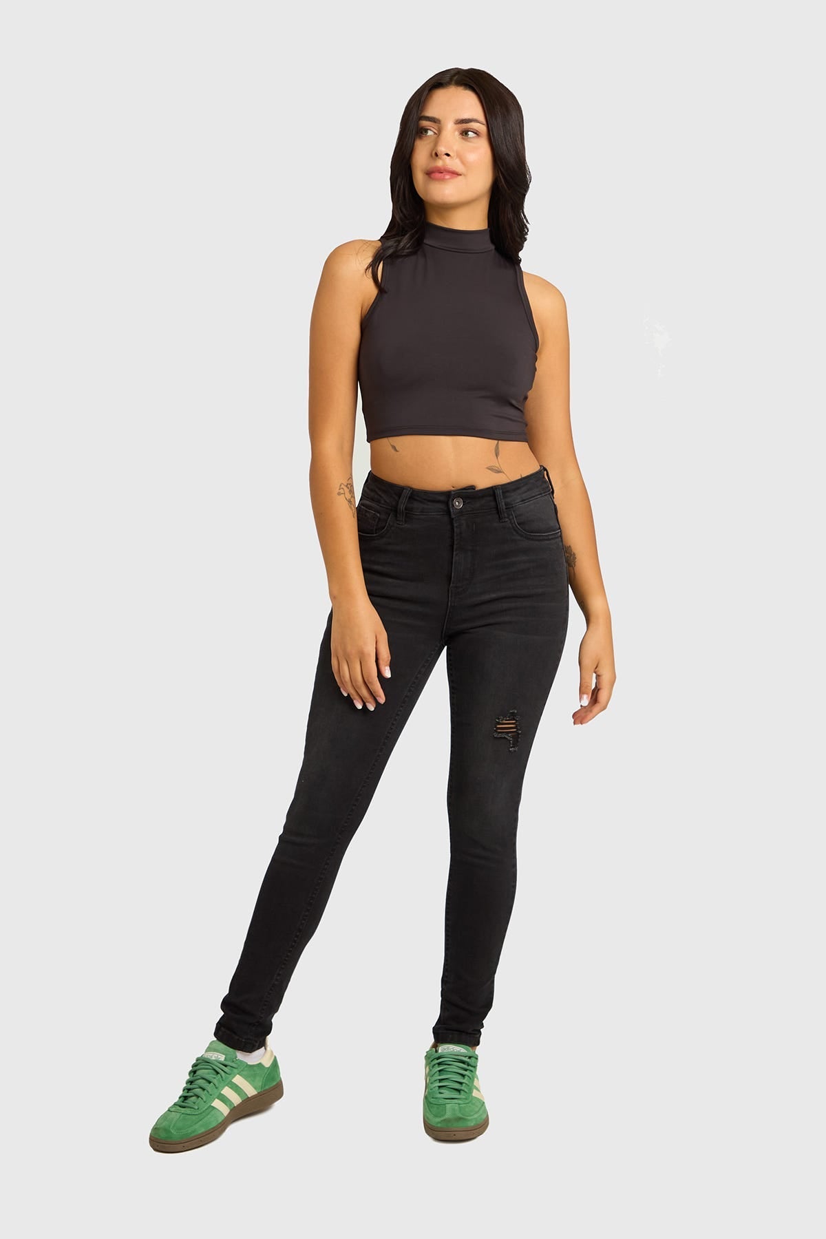 JEANS MUJER SUPER SKINNY LIA LAVADO NEGRO