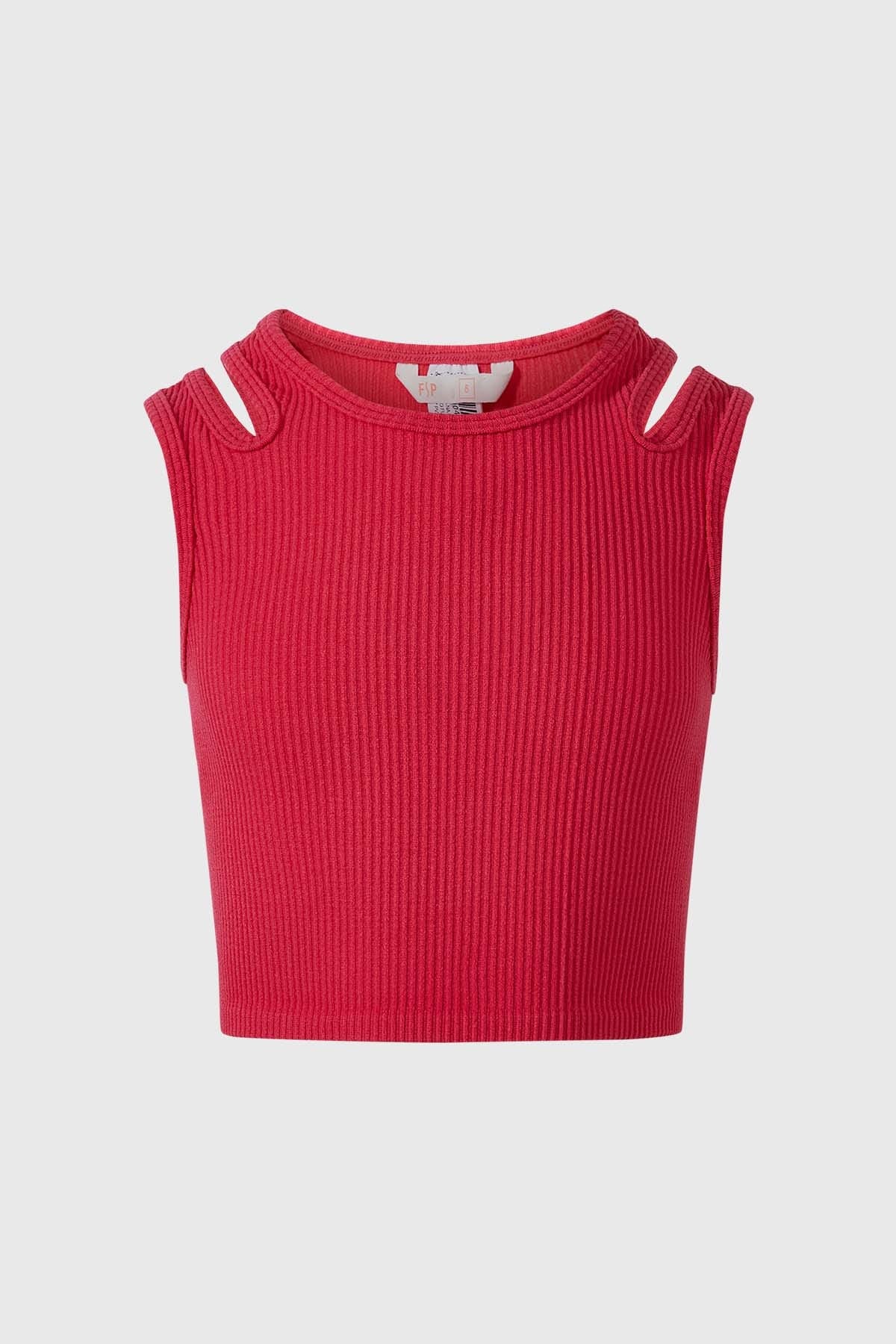POLERA NIÑA ABERTURA HOMBRO FUCSIA