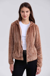 Polar Mujer Peludo Y Bolsillo Arena