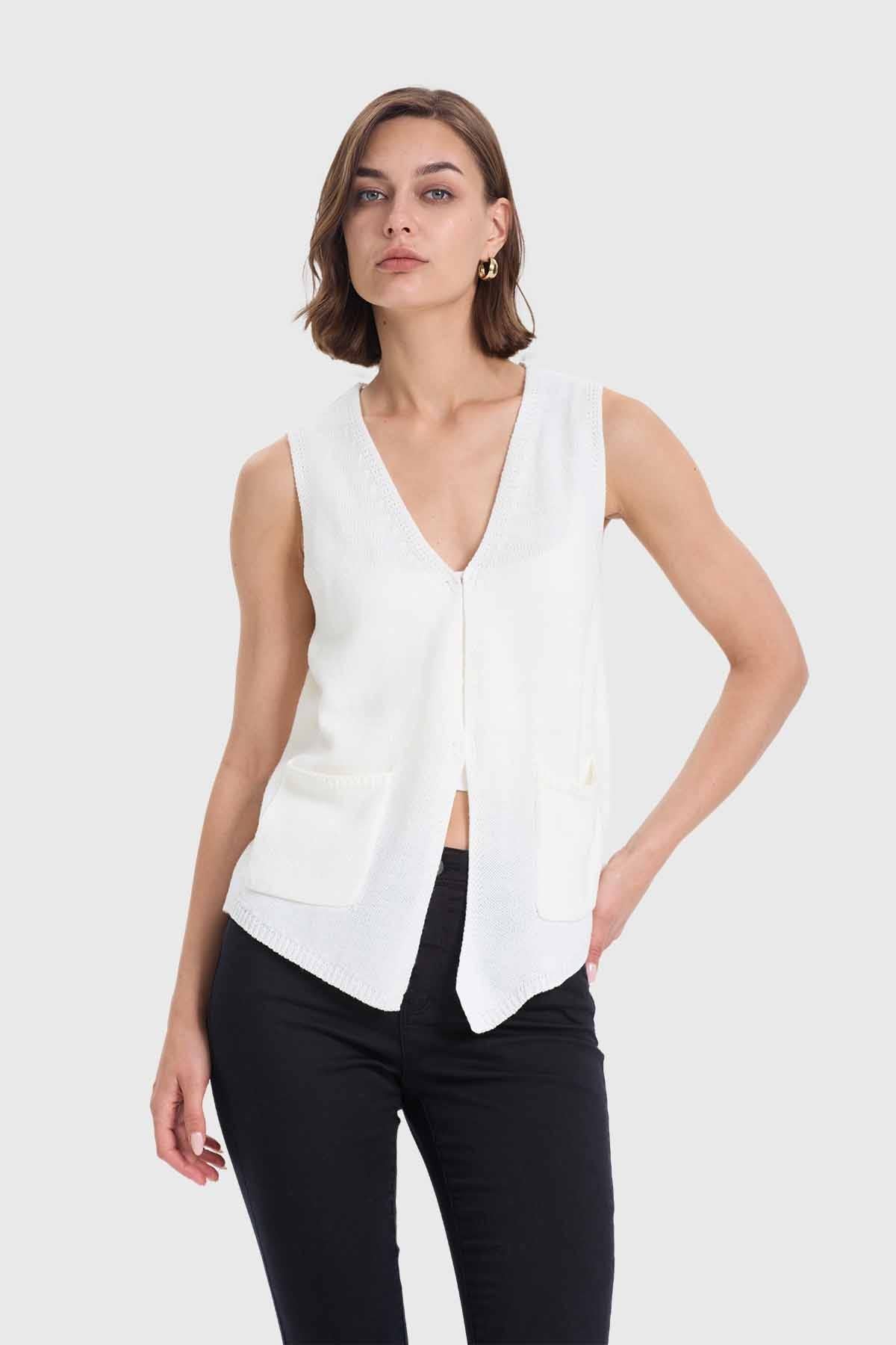 SWEATER MUJER TAPADO CRUDO