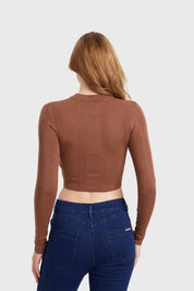 Sweater Mujer Crop Café