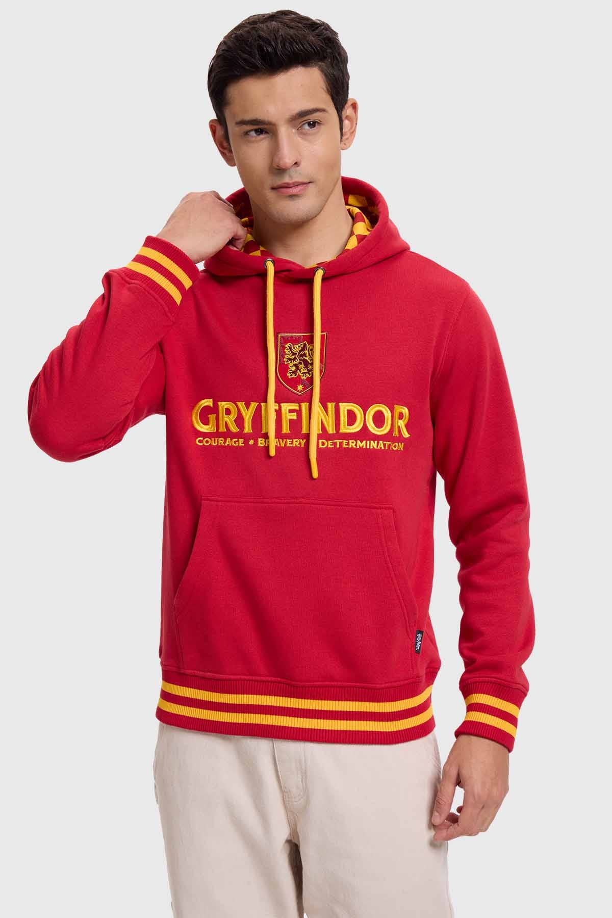 Polerón Hombre Gryffindor Burdeo