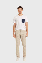 Jeans Hombre Slim Beige