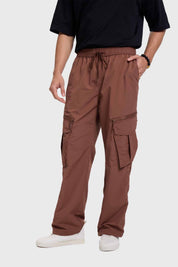 Pantalón Hombre Cargo Parachute Café
