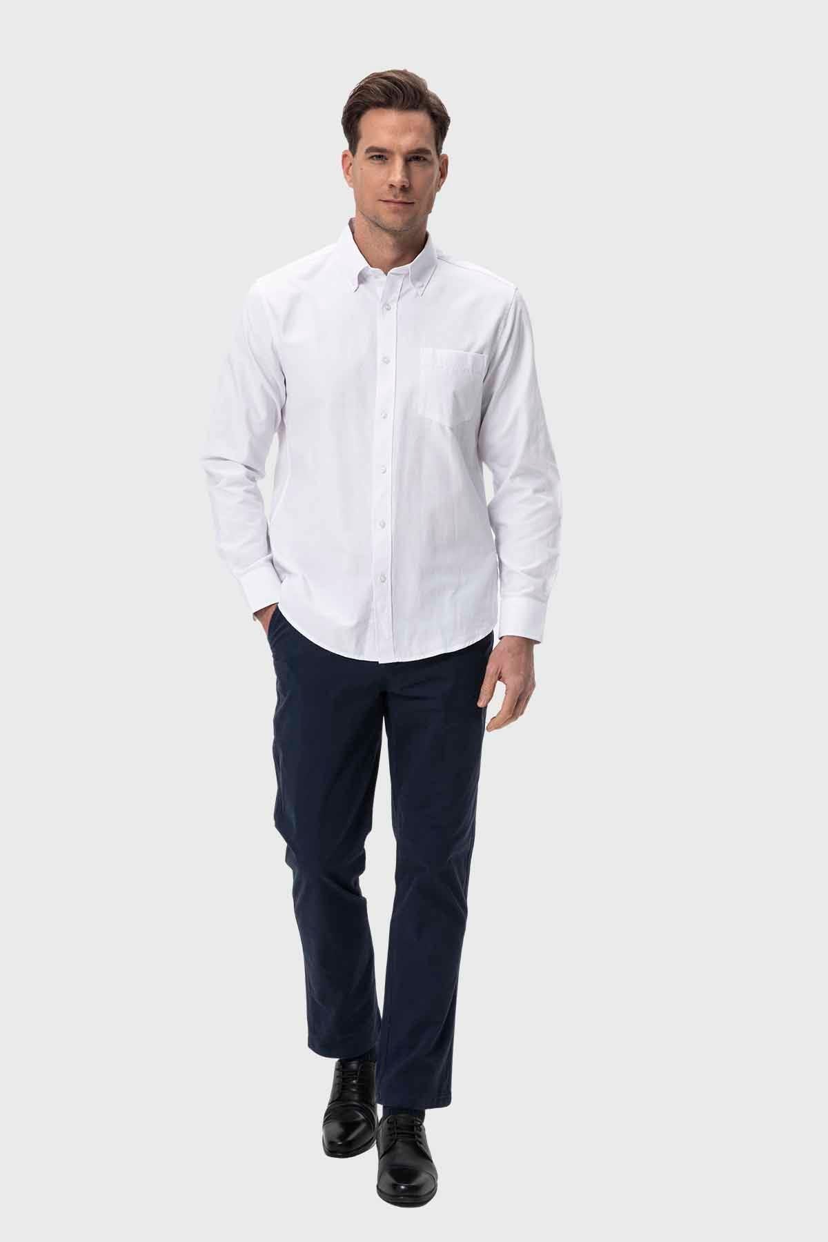 Pantalón Hombre Chino Cinturón Azul
