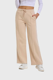Pantalón Mujer Wide Leg Beige