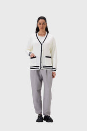 Sweater Mujer Abierto Blanco