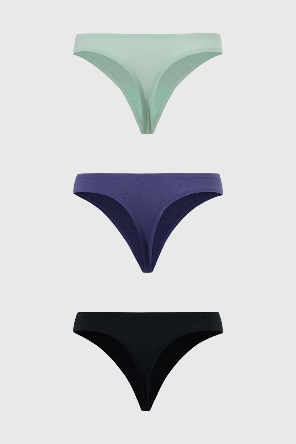 Calzón Mujer Colaless Tripack Algodón Menta