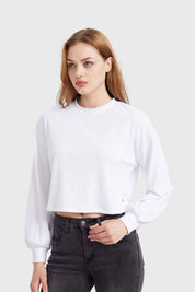 Sweater Mujer Crop Blanco