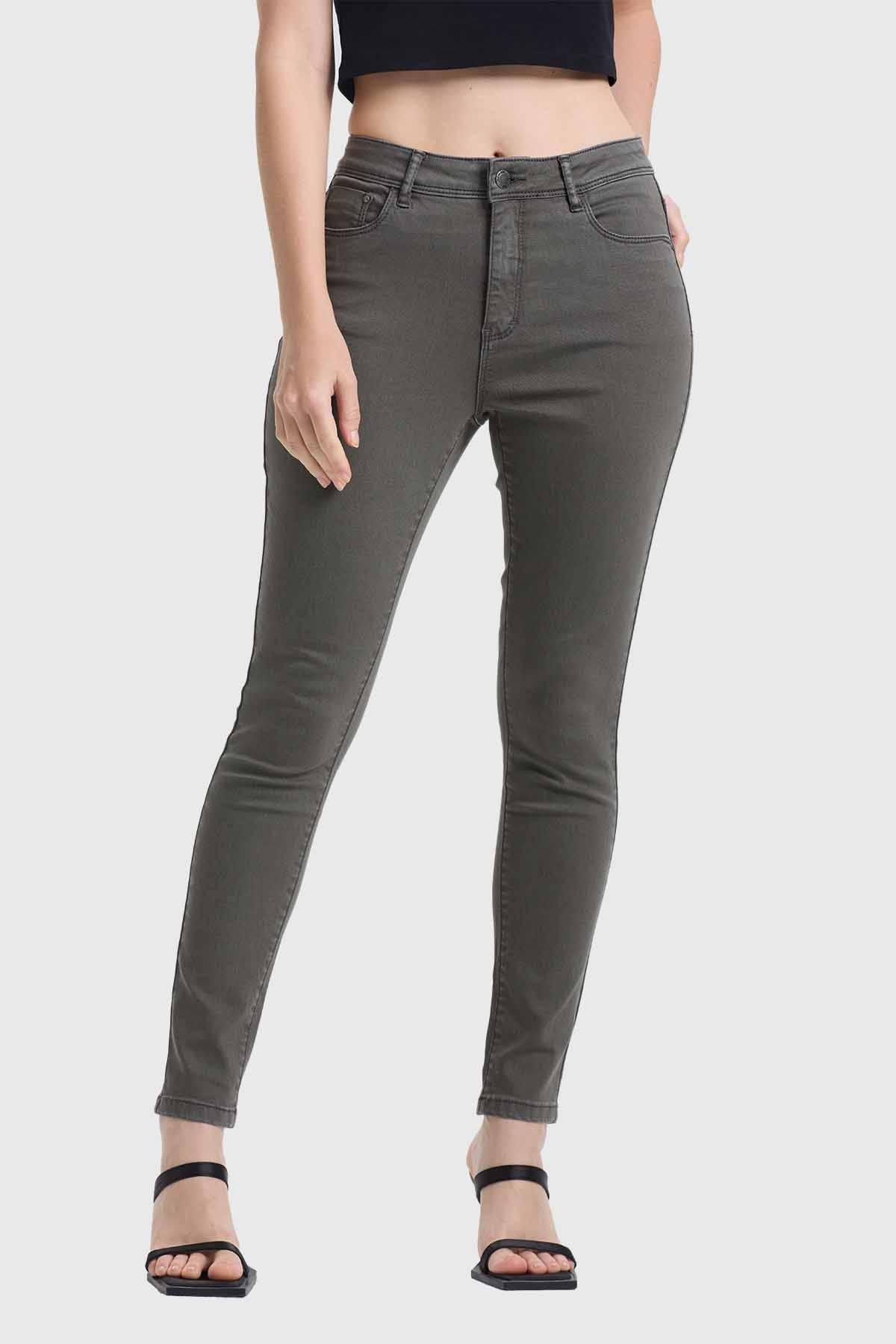 JEANS MUJER EMILIA COLOR VERDE MILITAR