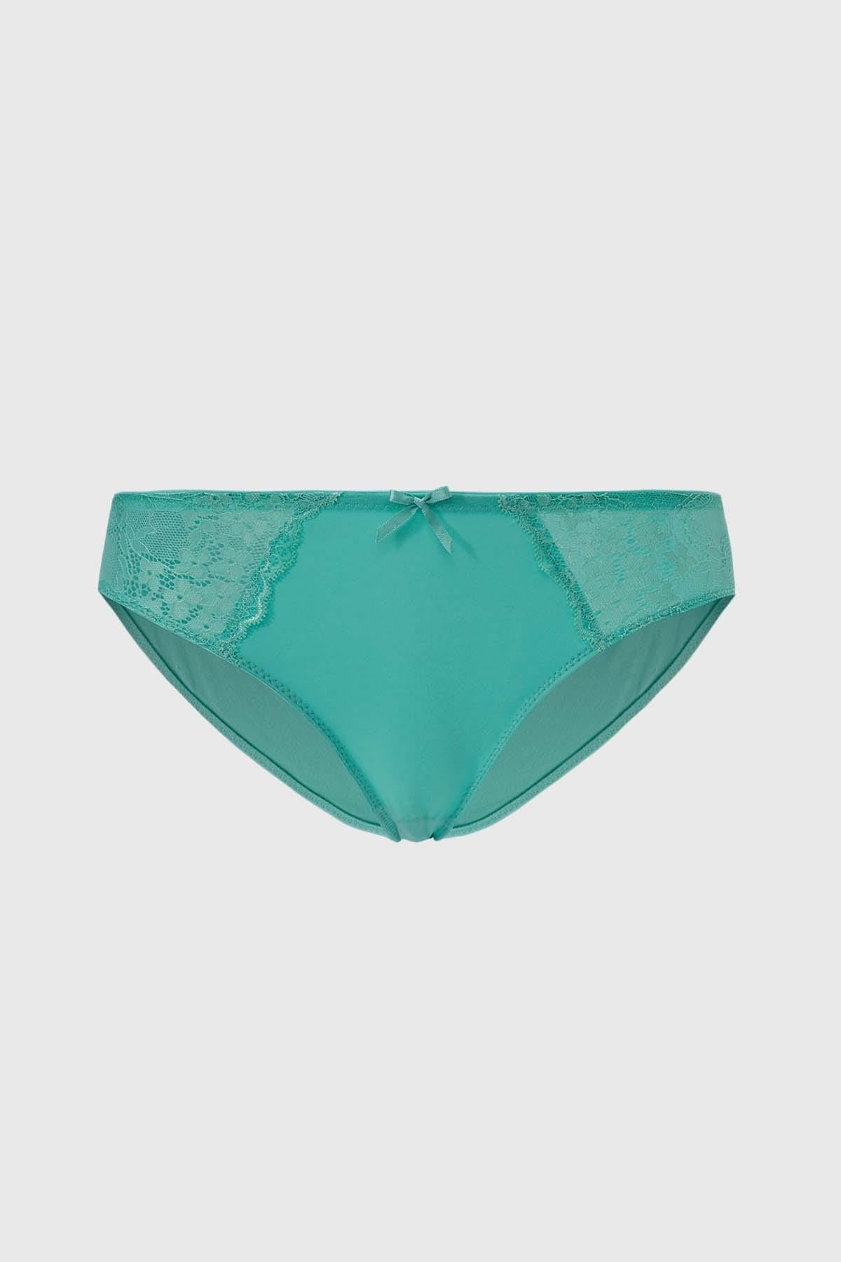 Calzón Mujer Detalle Encaje Aqua