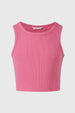 Polera Niña Rib Tipo Peto Rosado