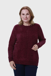 Sweater Mujer Tejido Morado