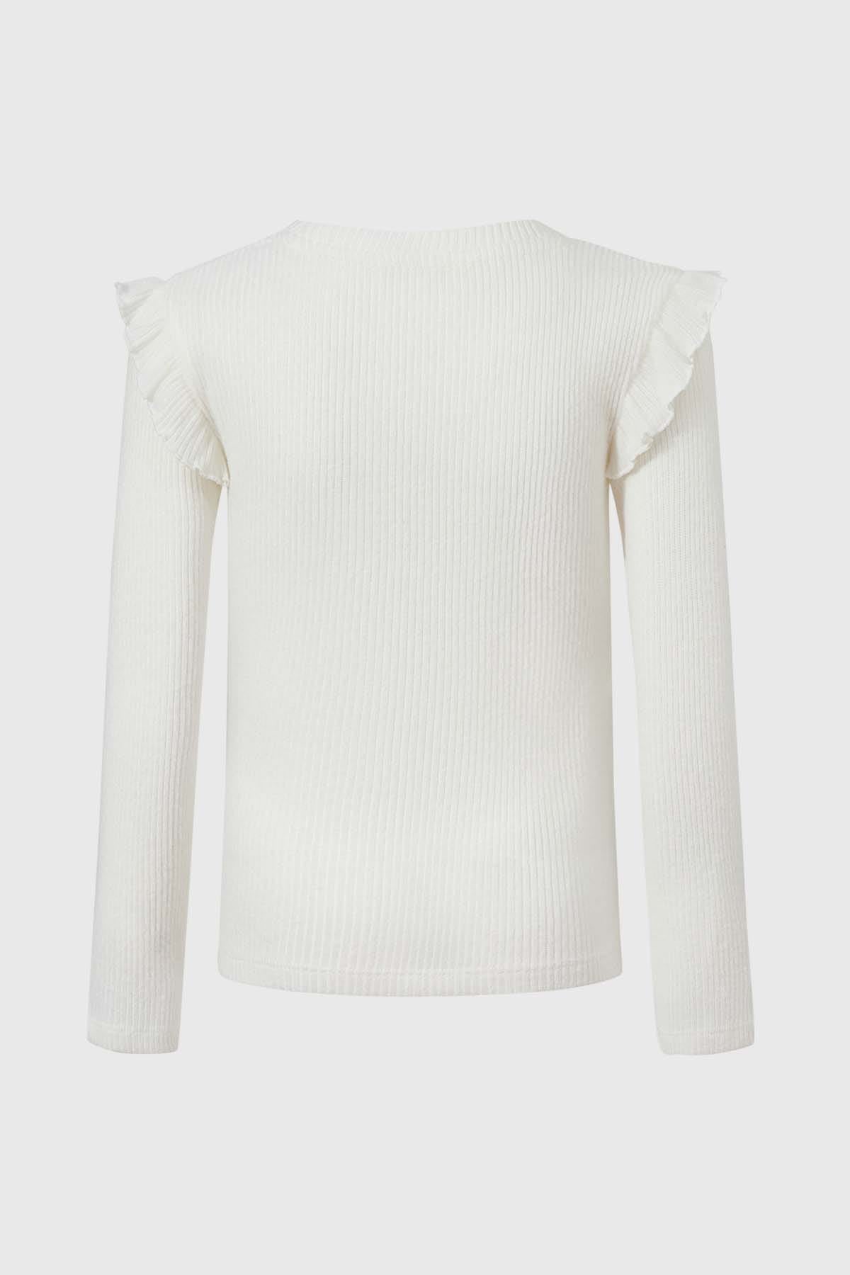 POLERA NIÑA CON VUELOS CRUDO
