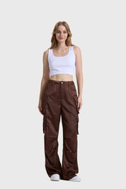 Pantalón Mujer Cargo Café