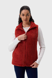 Polar Mujer Peludo Con Textura Ocre