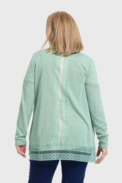 Polera Mujer Encaje Verde