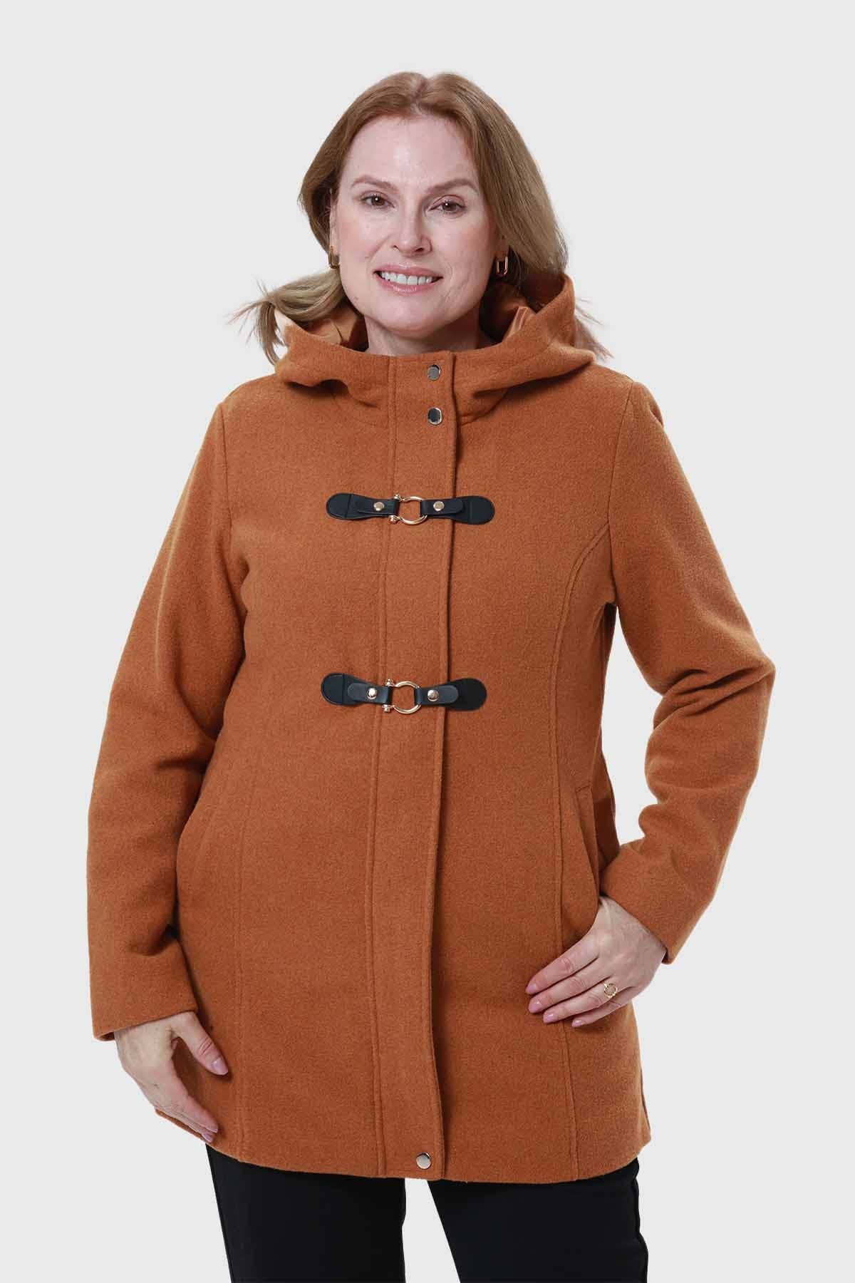 ABRIGO MUJER CON BOLSILLO CAMEL