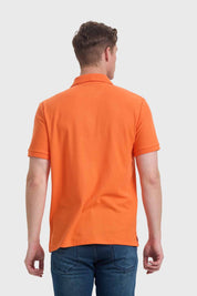 Polera Hombre Piqué Básica Naranjo