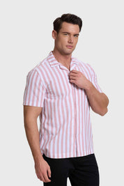Camisa Hombre Rayas Rojo