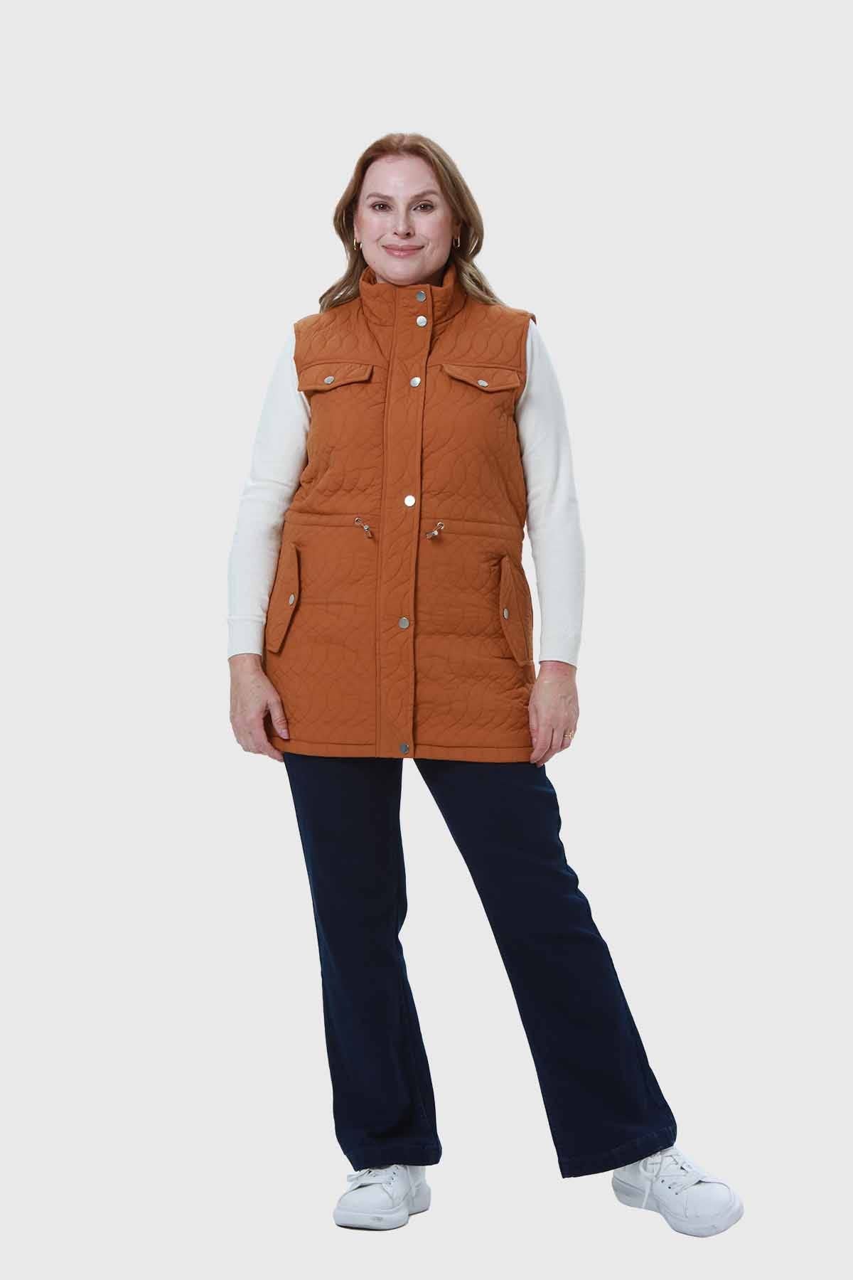 Parka Mujer Larga Camel