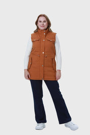 Parka Mujer Larga Camel