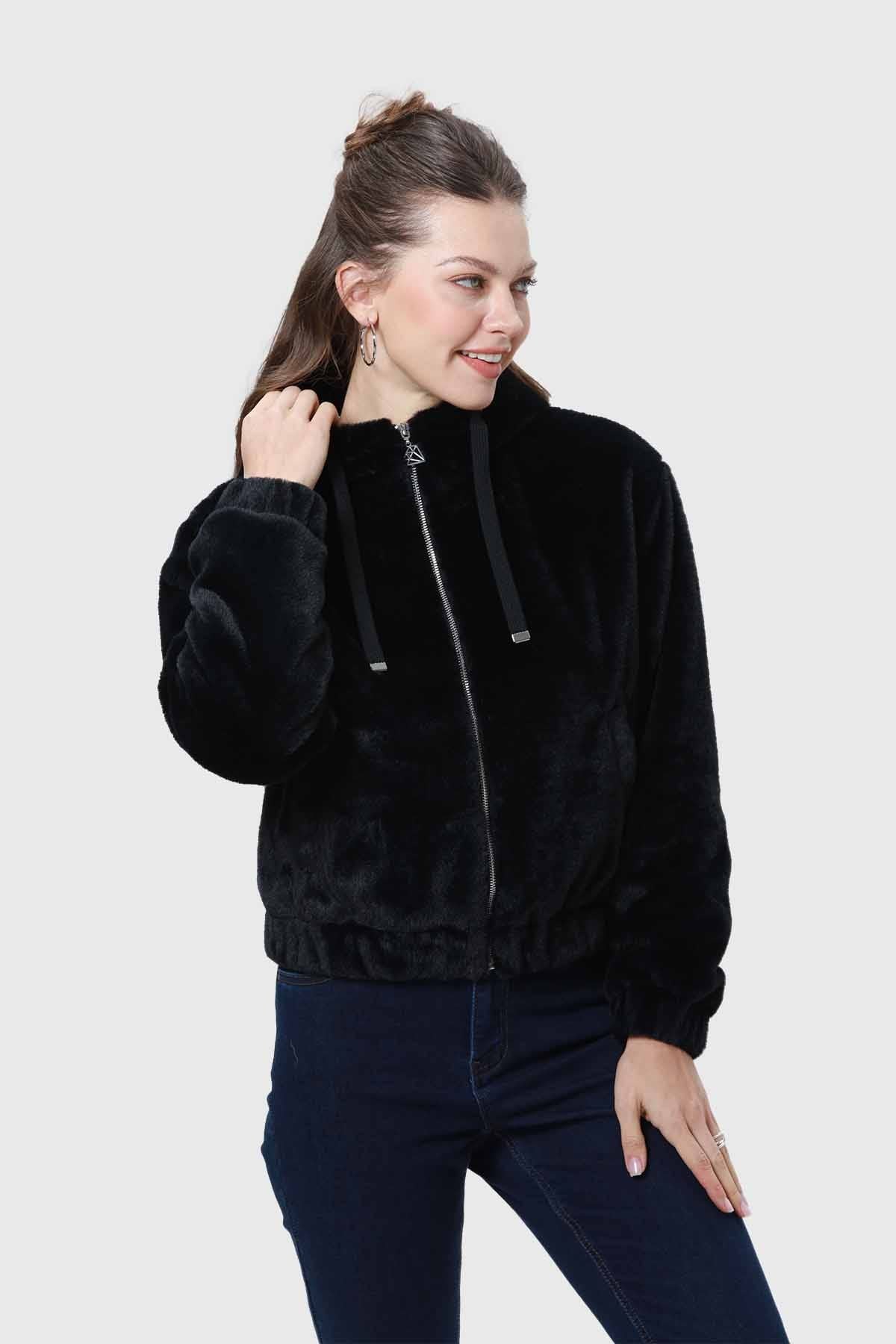 Chaqueta Mujer Polar Negro