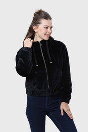Chaqueta Mujer Polar Negro