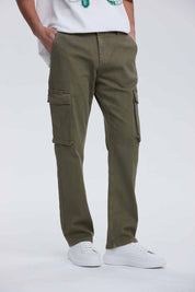 Jeans Hombre Cargo Lavado Verde