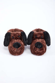 Pantufla Niño Osito Peluche Café