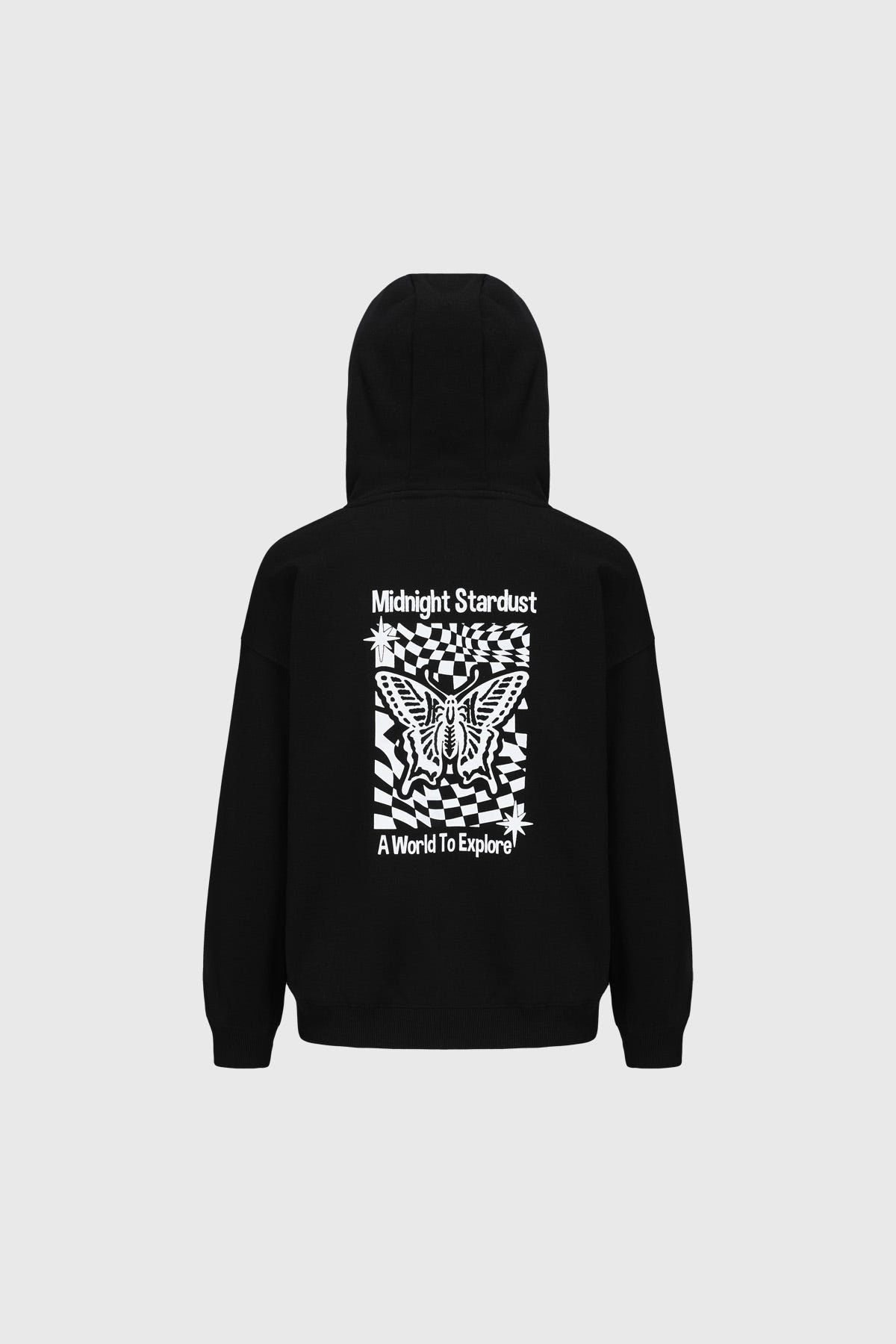 Polerón Niña Oversize Print Negro