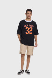 Polera Hombre College Negro
