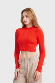 Sweater Mujer Crop Rojo