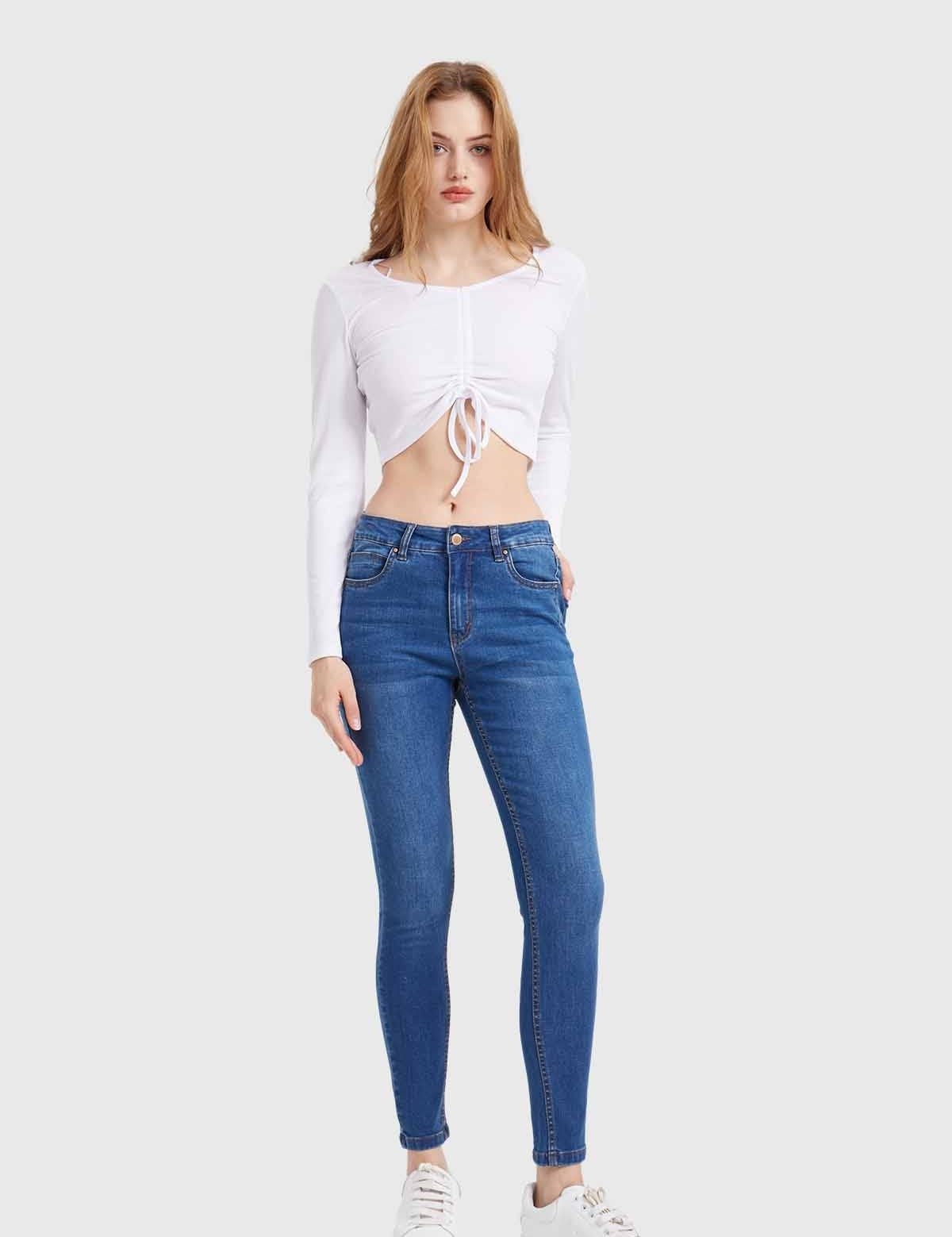 Jeans Mujer Skinny Estela Azul