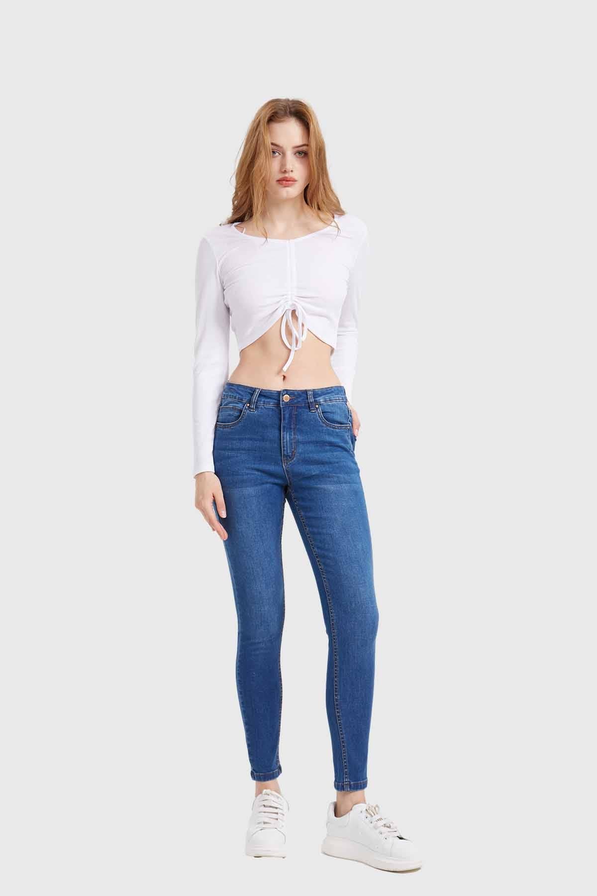 JEANS MUJER SUPER SKINNY ESTELA AZUL