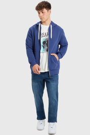 Polerón Hoodie Básico Azul
