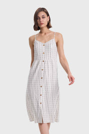 Vestido Mujer Pabilo Lino Crudo