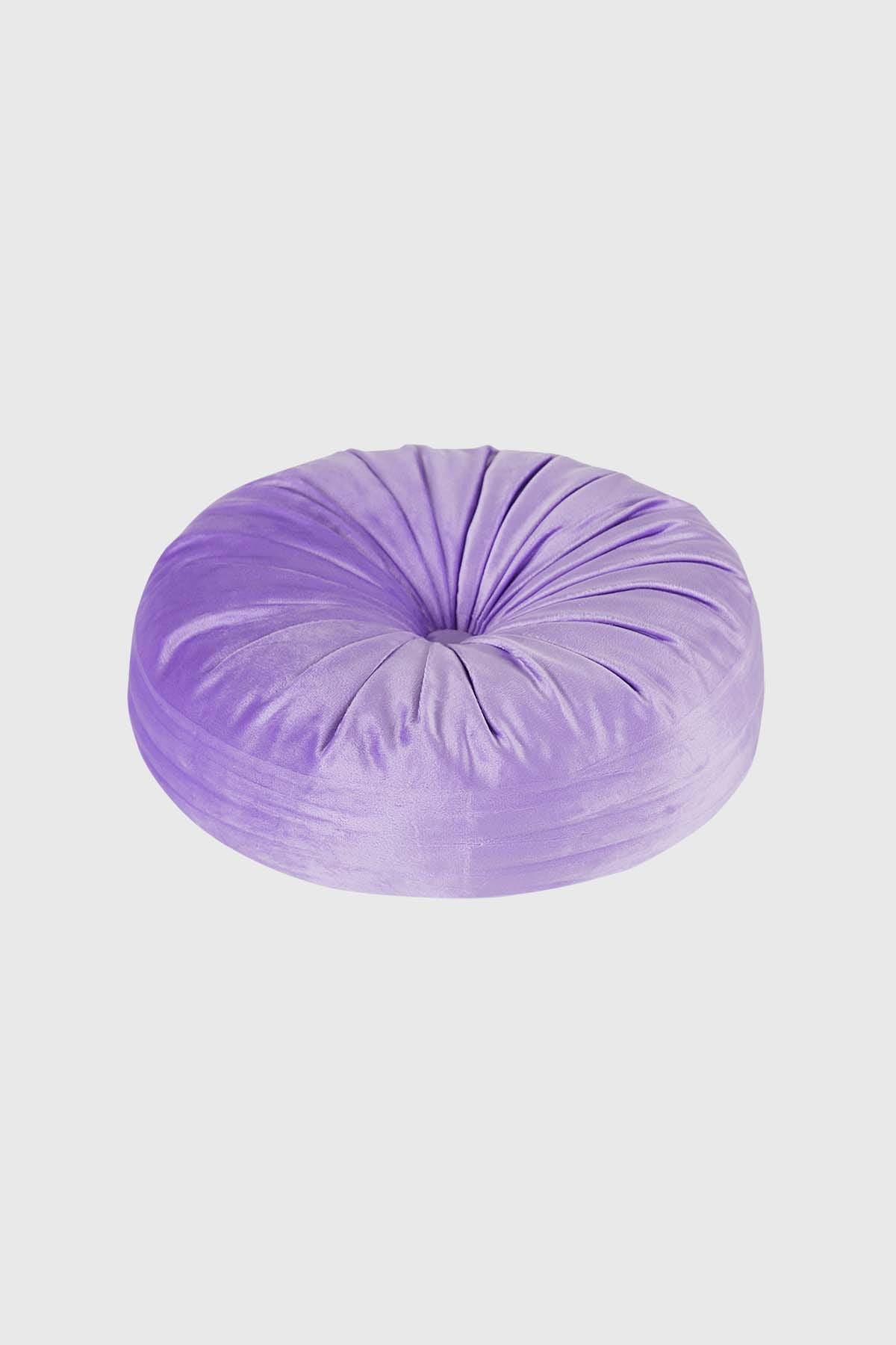 Cojín Velvet Redondo Lila