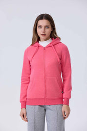 Polerón Mujer Básico Hoodie Guinda Melange