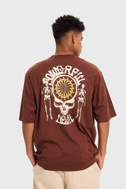 Polera Hombre Doble Print Chocolate