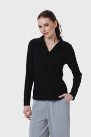 Polera Mujer Camman Rib Negro