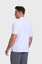 Polera Hombre Piqué Básica Blanco