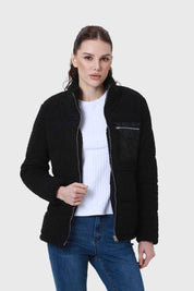 POLAR MUJER TIPO CHAQUETA PUFFA NEGRO II FSP