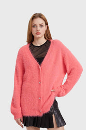 SWEATER MUJER PELUDO CORAL