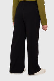 PANTALÓN MUJER CON PRETINA ELÁSTICA NEGRO