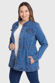 CHAQUETA MUJER MEZCLILLA AZUL CLARO