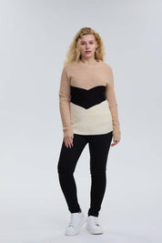 Sweater Mujer Tejido Beige